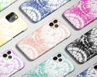 Coque pour iPhone 15 Tie Dye, couleurs Tie Dye, coque pour iPhone, iPhone 12, iPhone XR, iPhone 11, iPhone 13, iPhone 15 Pro, style printanier, coque Galaxy