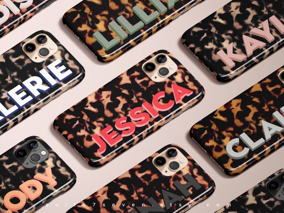 iPhone 15 Case iPhone 15 Pro Case Tortoise Shell Personalized Case iPhone 12 Case iPhone 14 Case MagSafe Monogram Tortoise Galaxy S23 Case