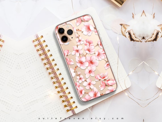 Blossoms, iPhone Case, iPhone 12 Case, Clear Case, iPhone 15 Case, iPhone 13 Case, Flowers, Floral Pattern, Cute iPhone Case, iPhone 14 Case