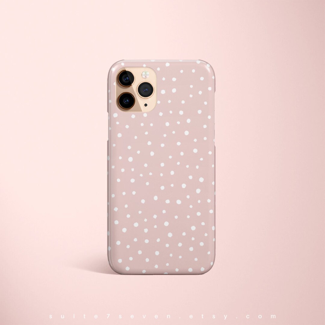 White Dots iPhone Case Nude Polka Dots iPhone 15 Case iPhone 12 iPhone