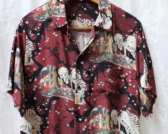 Japanese Ukiyo-e Utagawa Hawaiian Shirt, Unisex Top