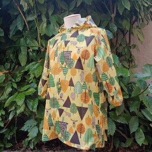 Raincoat for kids, impermeabile poncho with forest animals, size from 90 150cm image 2