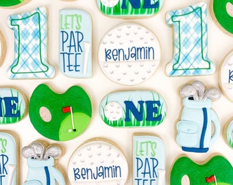 1/DZ Hole in one birthday cookie | First birthday cookies | Golf cookies