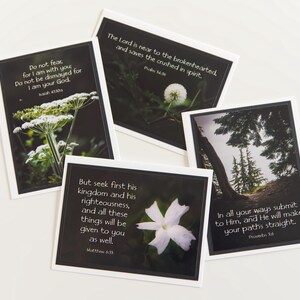 FOTO GRUSSKARTEN {Set mit 4 Karten} - Inspirationskarten - Biblische Karte - Schriftkarten - Christliche Karte - jeder Anlass