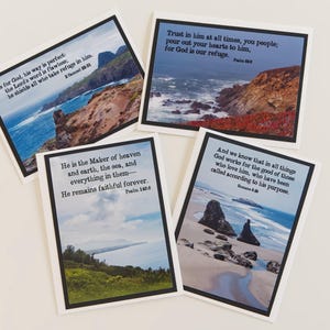 Ermutigungskarten (4er-Set) – Foto Grußkarten – Inspirationskarten – Christlich – Meereslandschaft Fotografie