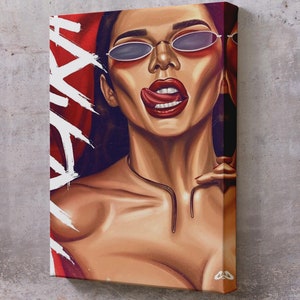 Glasses-Wearing Sexy Woman Canvas Painting, Nü Canvas Wall Art, Housewarming Gifts, Framed Canvas Wall Art, Nü Modern Wall Decor