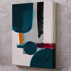 Oil-Painting Style İn Blue Tones Canvas Painting, Large Wall Art, Framed Canvas Wall Art, Housewarming Gifts, Abstract Canvas Wall Art
