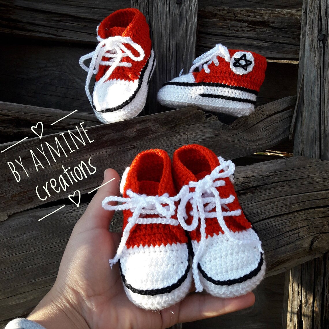 Crochet baby converse slippers crochet tennis shoe crochet