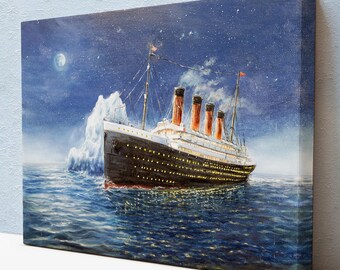 Obraz ścienny na płótnie „Titanic Night View”, klasyczny wystrój domu