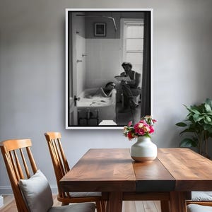 Man Reading A Book To A Woman İn The Bathtub Painting