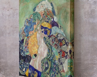 Gustav Klimt - Obraz na płótnie „Kołyska dziecięca”, oprawiony w ramę, dekoracja ścienna