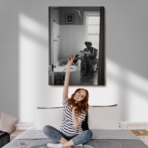 Man Reading A Book To A Woman İn The Bathtub Painting