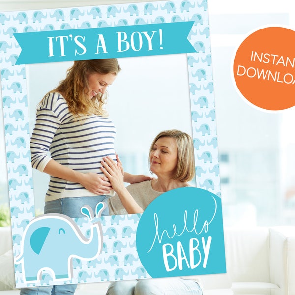 photobooth frame, photo booth frame, selfie frame, Baby Shower photobooth Frame, It's A Boy