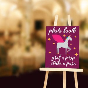 Unicorn Photo Booth Props Unicorn Party Decor Unicorn Photo Props Birthday Party Photo Booth Props unicorn Party Decor Rainbow Party image 2