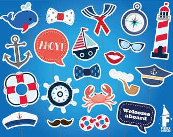Nautical Party, Nautical Birthday, Nautical Decorations, Nautical Baby Shower, Anchor Party Decor, Printable PDF