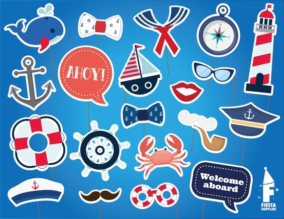 Nautical Party, Nautical Birthday, Nautical Decorations, Nautical Baby  Shower, Anchor Party Decor, Printable PDF