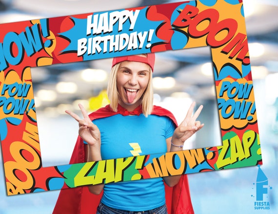 Superhero Selfie Frame Poster