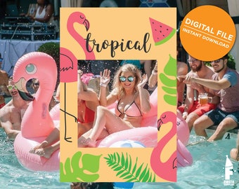 Flamingo Photo Booth frame, flamingo Party Photo Booth frame, flamingo theme decor, flamingo, flamingo frame, printable party frame,flamingo
