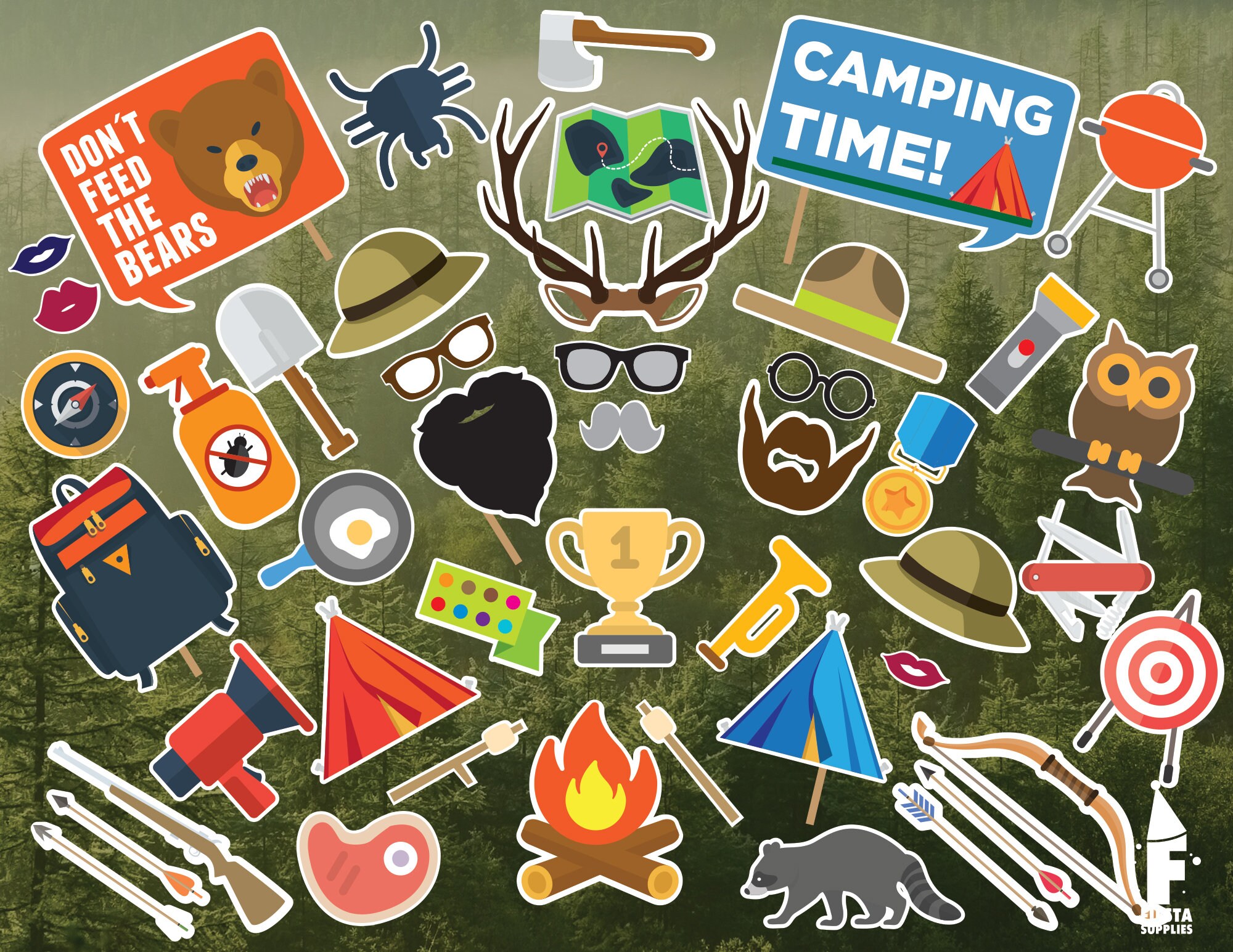 Camping Party Camping Birthday Campout Party Scouts Party Etsy