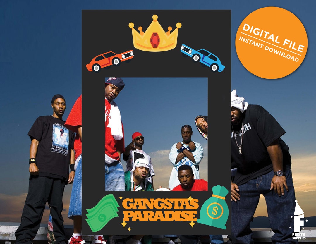 Rap Photo Booth Frame 90s Party Photo Booth Frame Rapper - Etsy