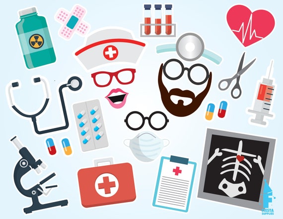 Printable Doctor Photo Booth Props Nurse Photo Booth Props | Etsy