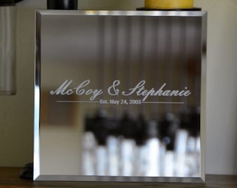 Personalized Family Name Engraved Mirrors