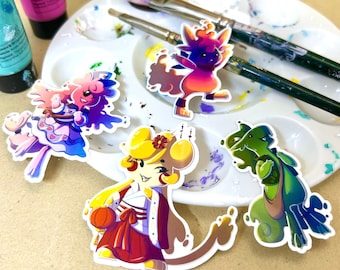 Color Sprite Sticker Set (Glossy or Holographic Options)