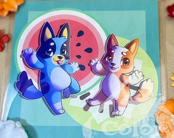 Heeler Sisters Print