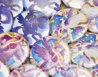 Pony Princesses Button Set