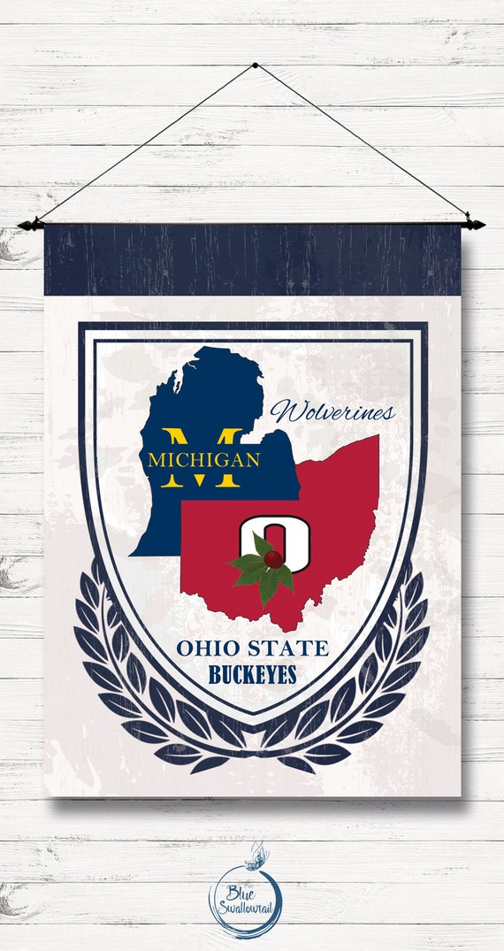 Custom House Garden Flag School Pride Ohio State Michigan Etsy