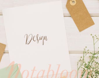 Download Free Babies Breath Party Invitation Mock-Up / Wedding / Bridal Shower / Baby Shower / Styled Stock / Art Stock / Stationery / Greeting Card PSD Template