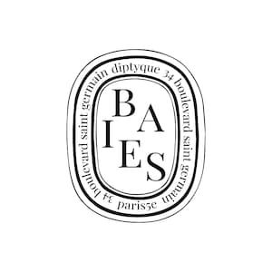 TPL // Descarga DIGITAL - Pegatina BAIES Diptyque, Etiqueta de vela falsa Diptyque, Pegatina Baies inspirada en Diptyque para descargar, Plantilla Canva