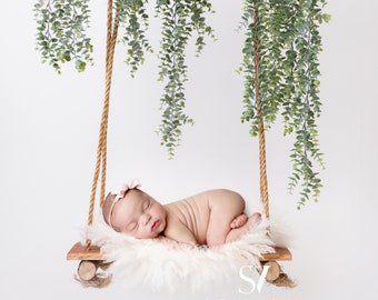 Newborn Digital Backdrop Beautiful Simple Hanging Swing Newborn Digital Background