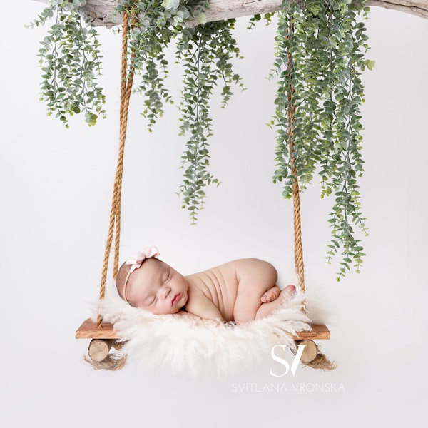 Newborn Digital Backdrop Beautiful Simple Hanging Swing Newborn Digital Background