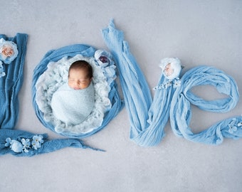Newborn Digital Backdrop for Boys and Girls Blue Love Newborn Digital Background newborn prop | LOVE high res jpeg file