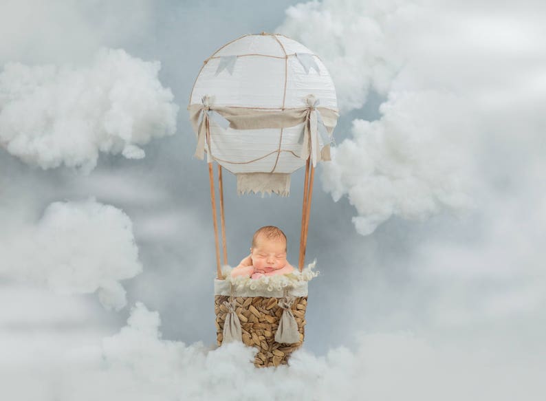 Hot Air Balloon Prop Newborn Digital Backdrops Backdrop for Etsy