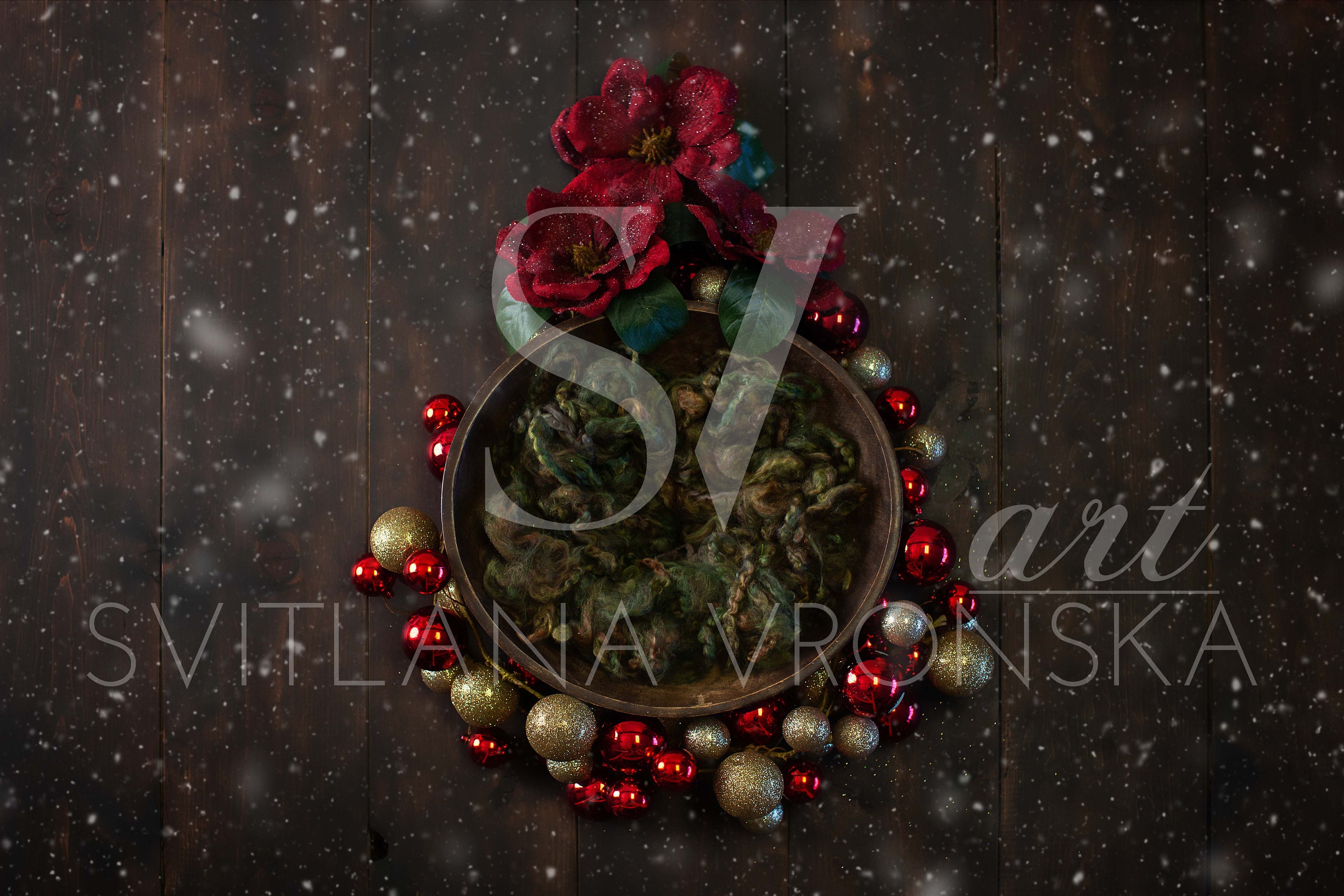 Digital Backdrop Newborn Christmas Background Snowy Newborn | Etsy