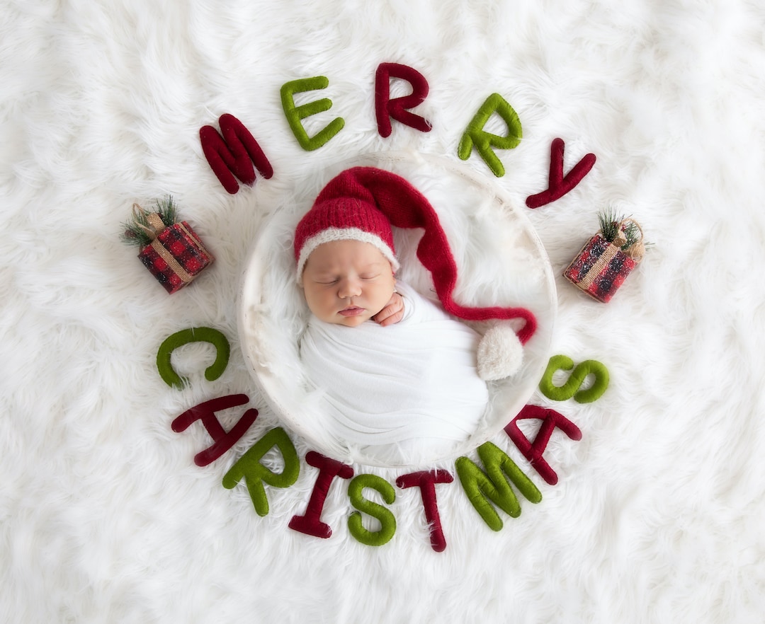 Newborn Digital Backdrop Christmas Newborn Digital Background Merry