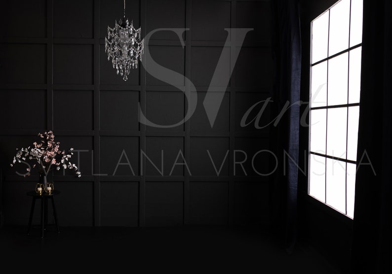19 Digital Backdrops Dark Room With Backlit Window Digital - Etsy