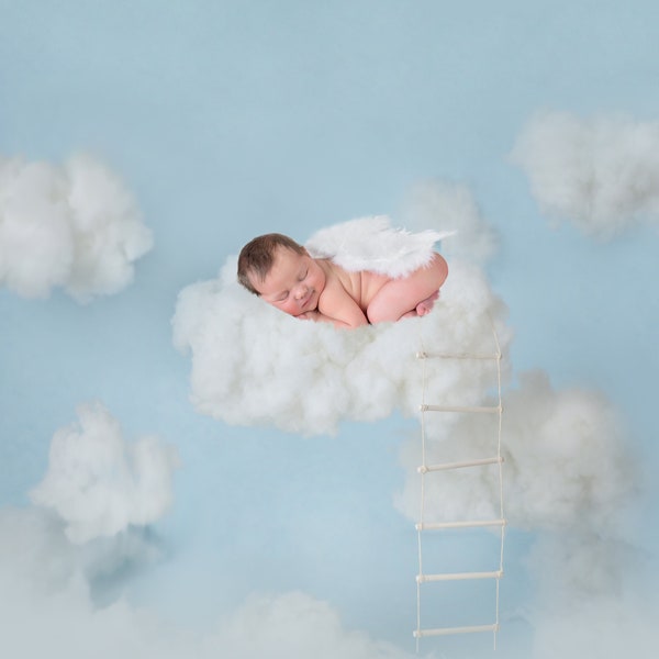 Newborn Digital Backdrop, Dream in the Clouds, Newborn Digital Background Beautiful Sky Overlay Digital Backdrop High res jpeg file