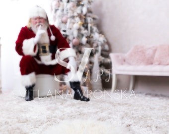 Santa Claus Digital Backdrop for Newborns and Sitters Santa Photography Backdrop, Christmas Digital Backdrop