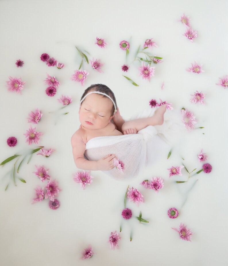 Milk Bath Digital Background Gorgeous Floral Milk Bath Newborn | Etsy