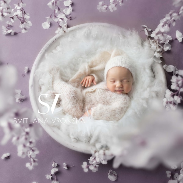 Newborn Digital Backdrop Spring Floral Backdrop Newborn Digital Background