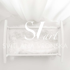 Digital Backdrop Newborn and Sitter Digital Background Clean Look White Wooden Bed