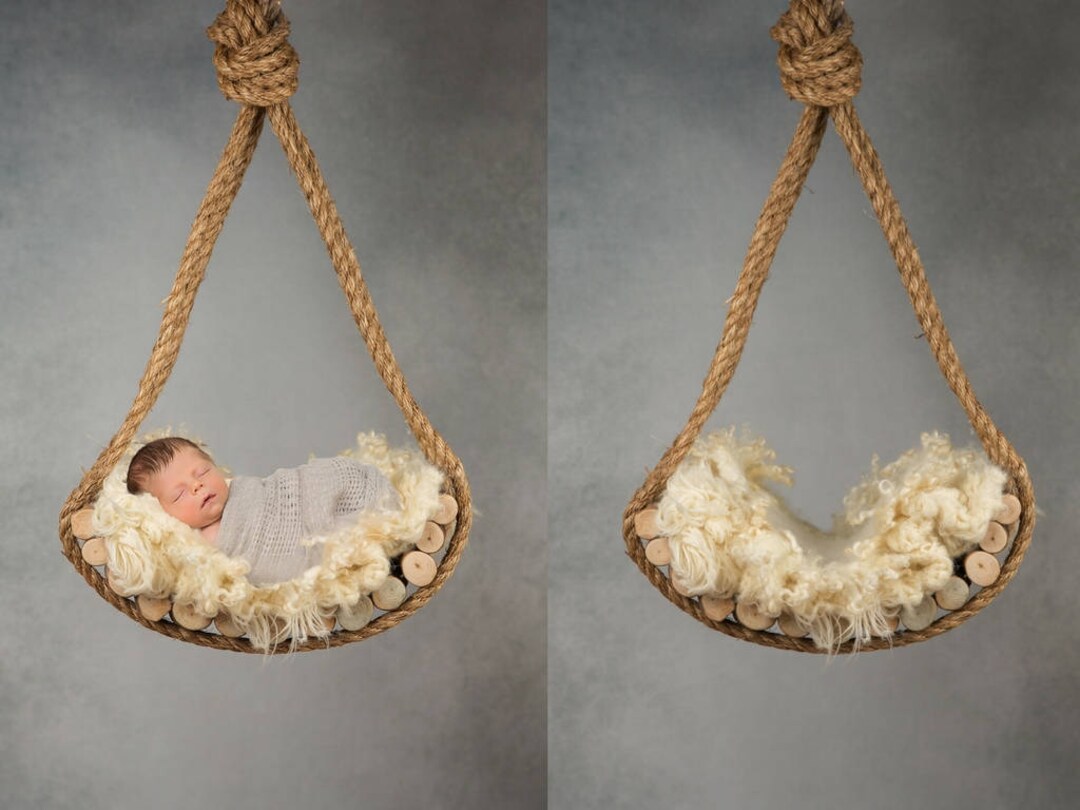 DIGITAL BACKDROP Newborn Wooden Swing Digital Prop Woodland Etsy