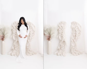 Digital Backdrop Maternity Wings Set of two Angel Wings Digital Background Maternity Photo Overlay