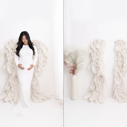 Digital Backdrop Maternity Wings Set of Two Angel Wings | Etsy