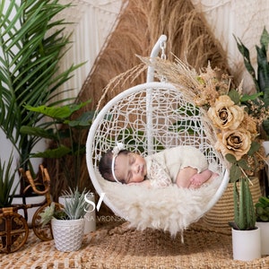 BOHO Style Digital Backdrop Newborn Digital Background Bohemian Dreamcatcher Swing Newborn Photography Backdrop