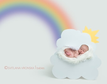 Newborn Digital Backdrop, newborn cloud, Digital Backdrops for newborn photography, newborn prop
