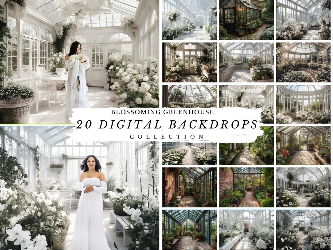 Digital Backdrop Collection 20 Digital Backdrops Blossoming Greenhouse Collection Maternity/wedding ...